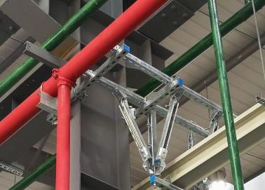 石峰该抗震支架的整体式支吊架结构协调性好